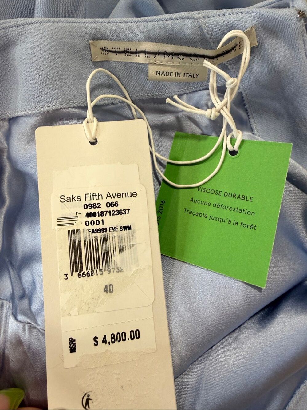 Stella McCartney Silk-Blend Cut-Out Gown Size IT40/US4 $4800 - Picture 10 of 10